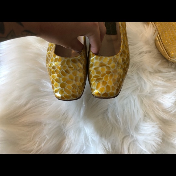 24 VINTAGE HEELS AND PURSE - crocodile style leather retro - Picture 16 of 17